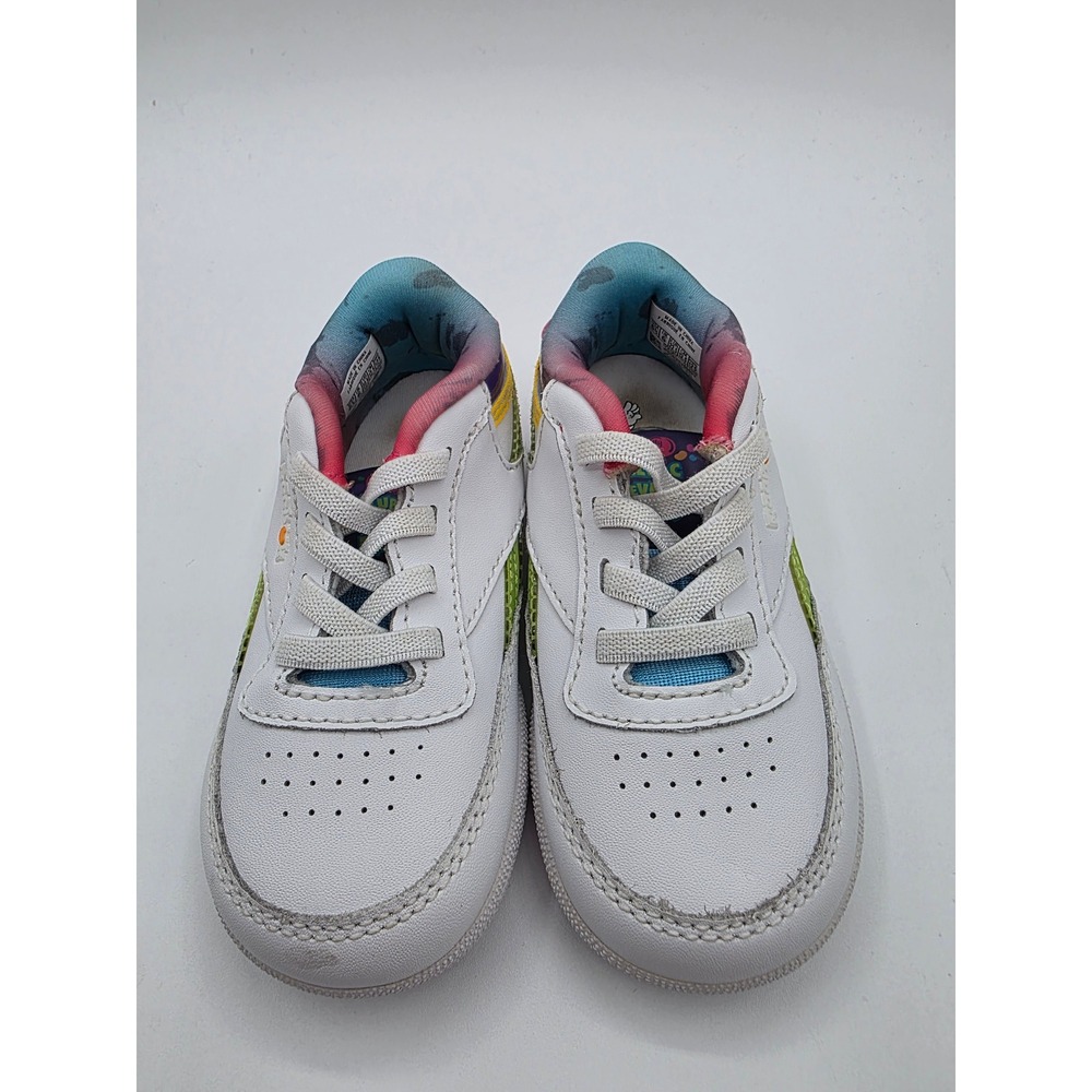 Kids Reebok Jelly Belly Club C Revenge Mix White Rainbow Sneakers Toddler 6.5 - Picture 2 of 8